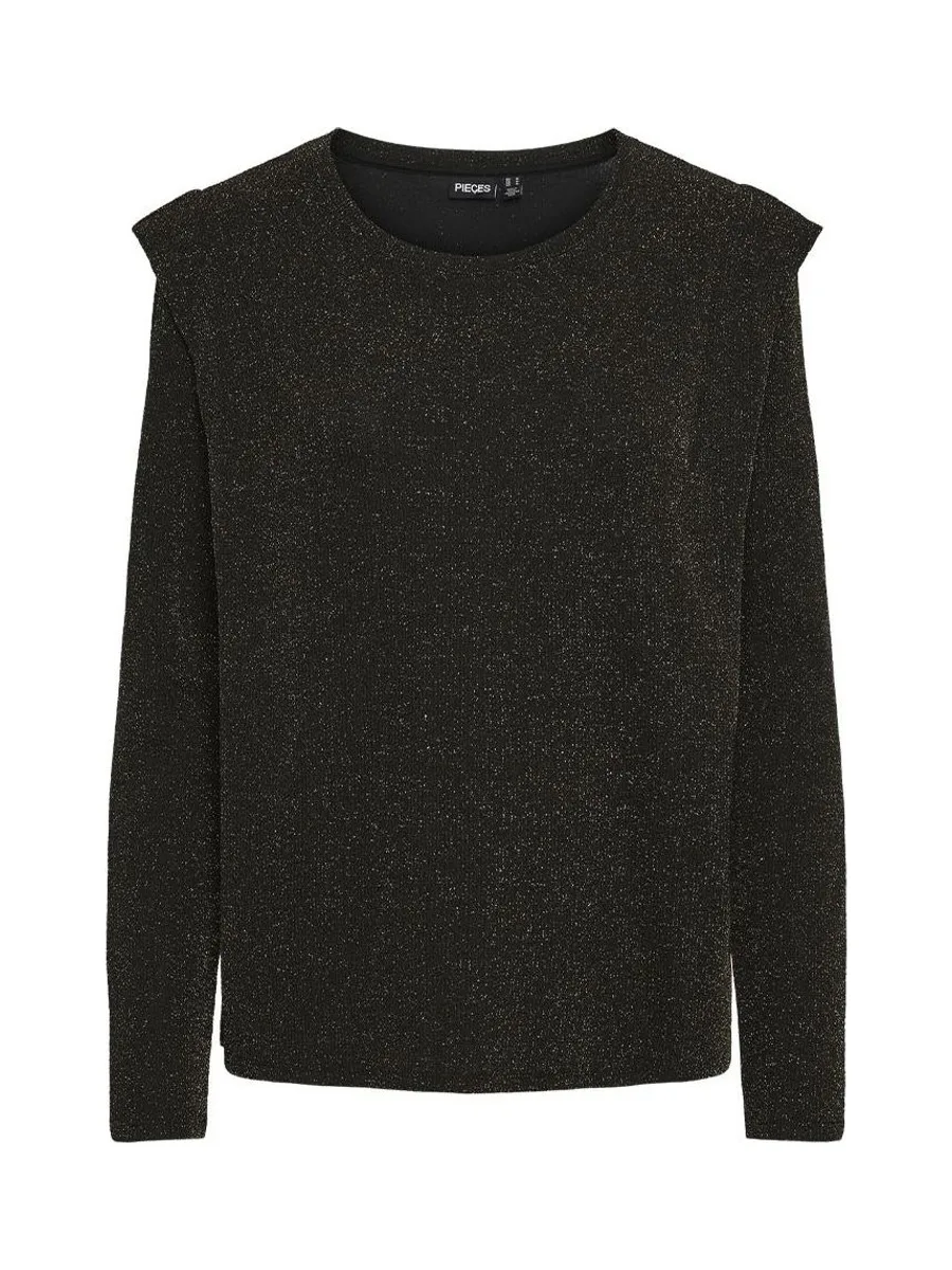 T-Shirt Manches Longues Noir Femme Pieces Nora 2