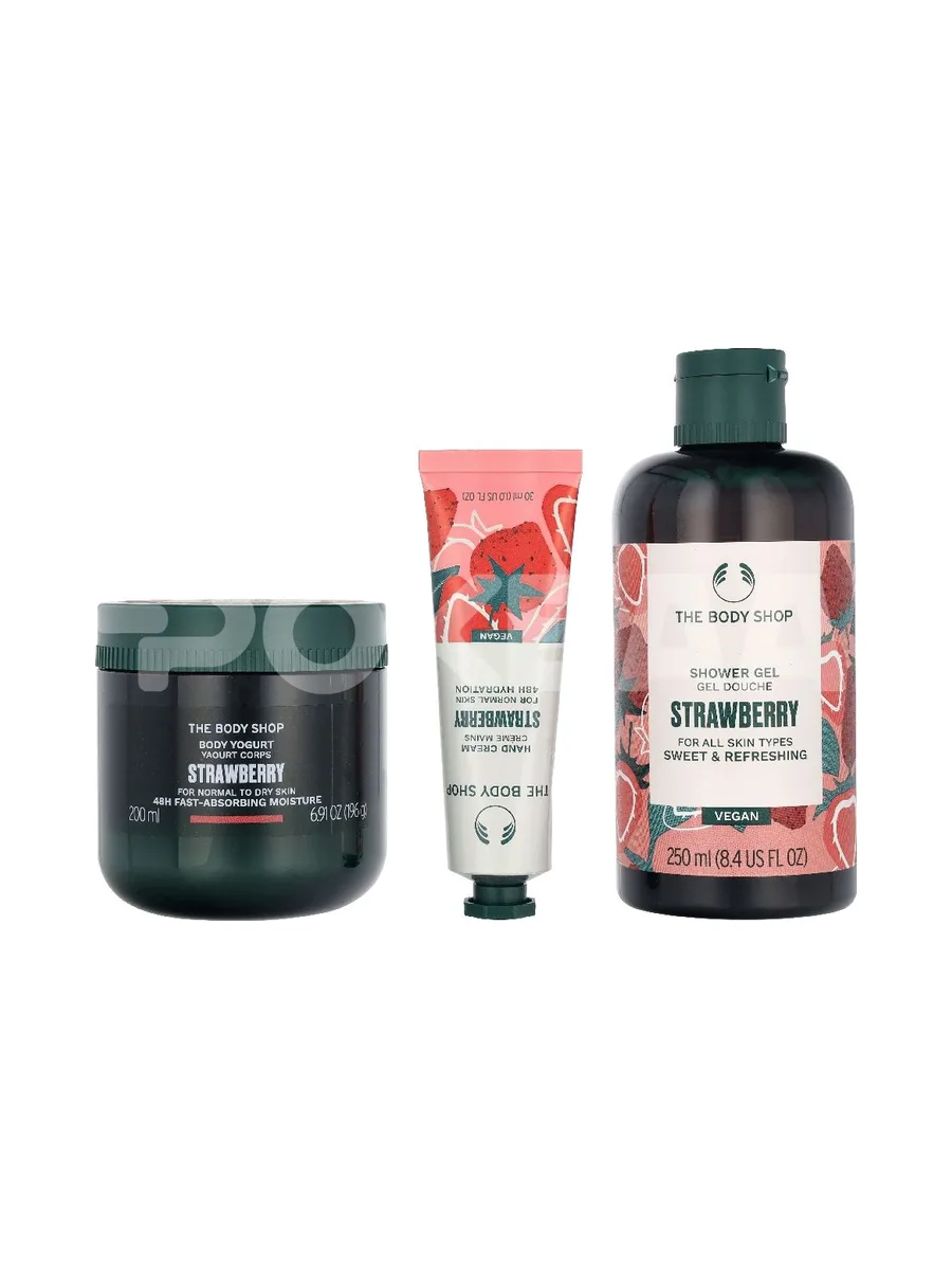 The Body Shop G3 Small Strawberry Giftset 140ml 2