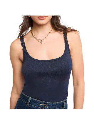 Débardeur Marine Femme Morgan Fantaisie Avec Bijoux 1