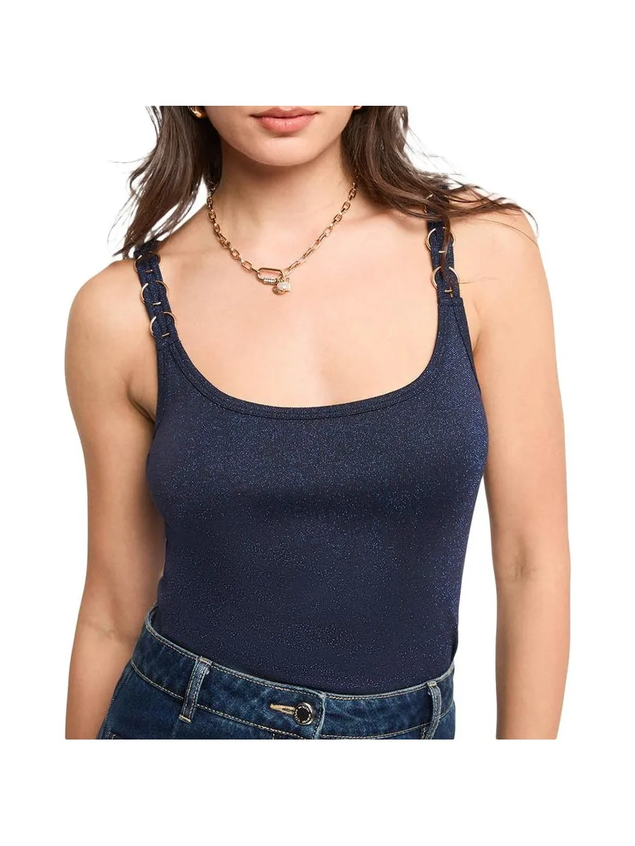 Débardeur Marine Femme Morgan Fantaisie Avec Bijoux 2