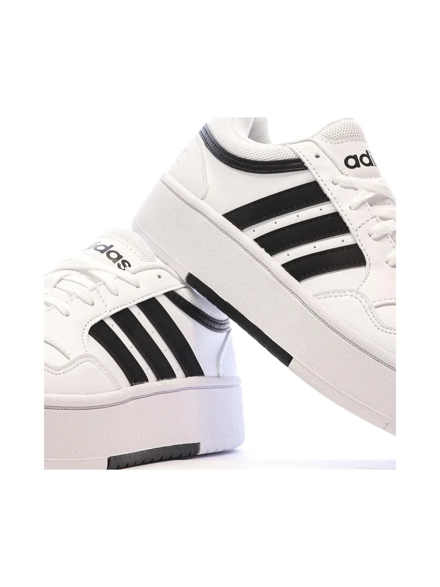 Baskets Blanches/Noires Femme Adidas Hoops 3.0 8