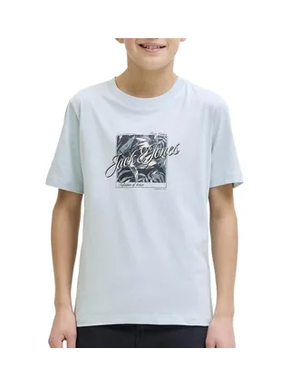 T-Shirt Bleu Garçon Jack & Jones Nolulu 1