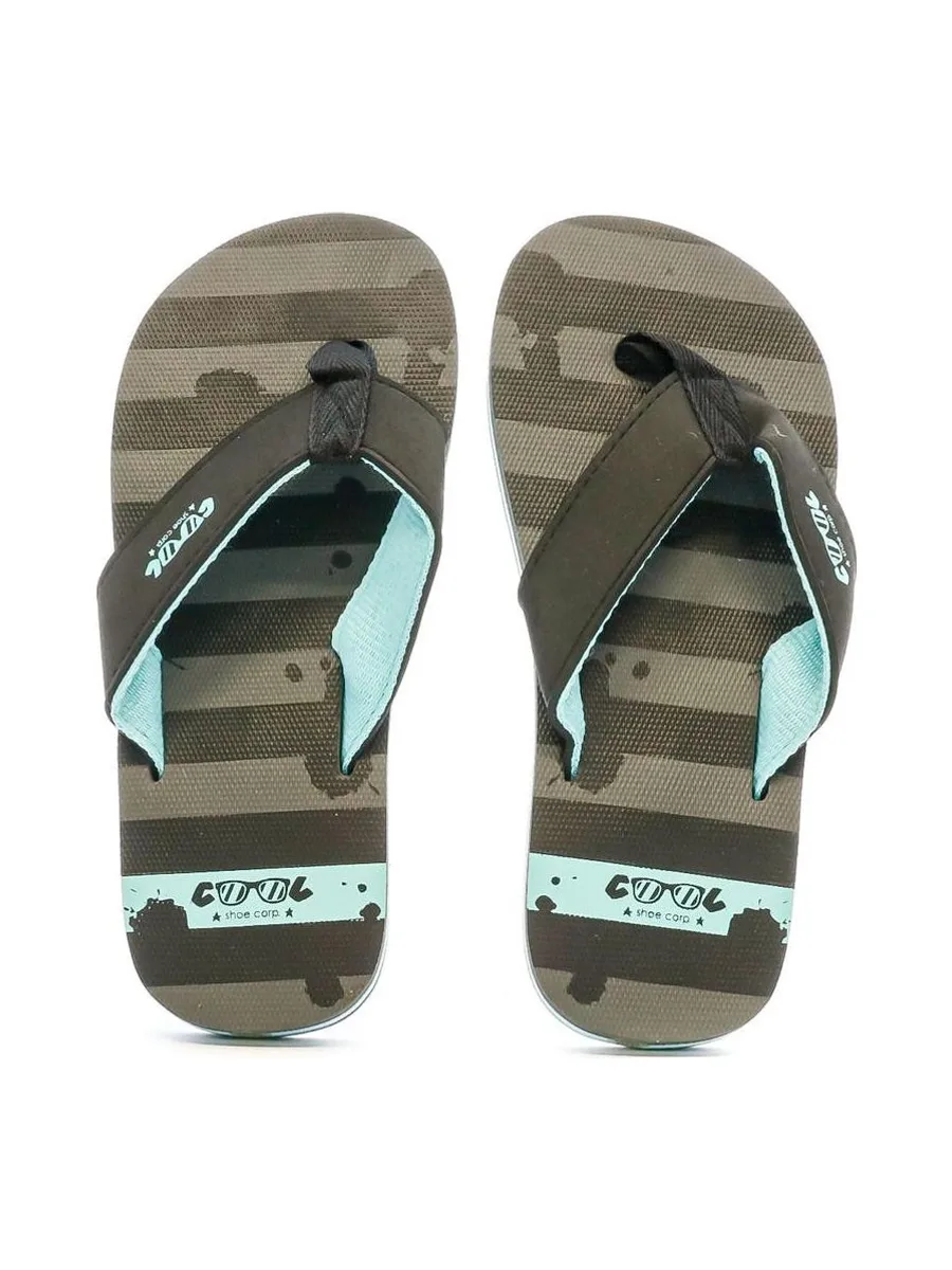 Tongs Noire/Grise Garçon Cool Shoe Zinc 4