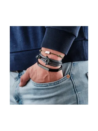 Bracelet Quatre Chemins noir - acier 2