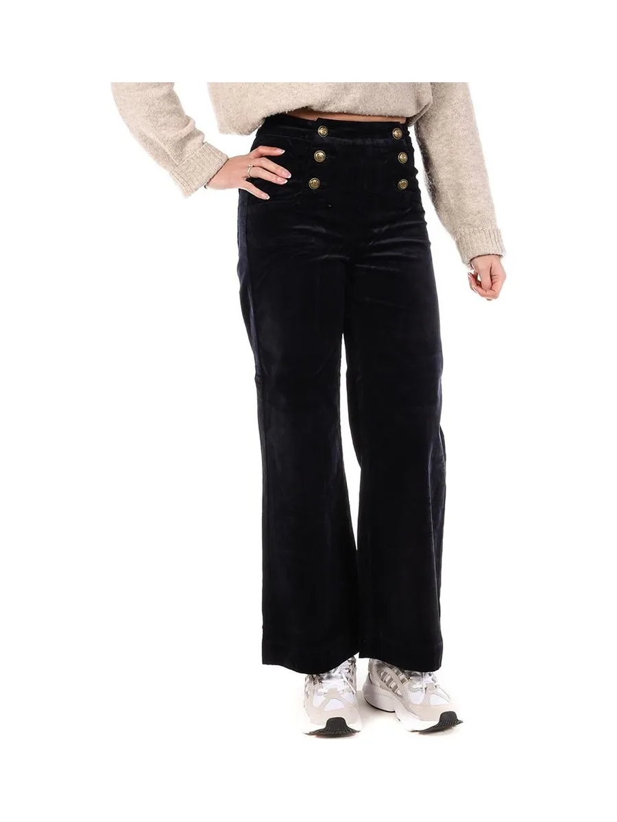 Pantalon en Velours Marine Femme Oraije Victorine 2