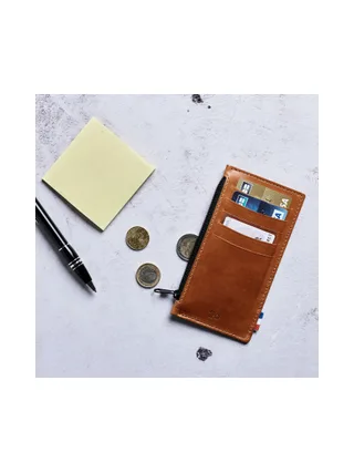 ANTHO - Porte-monnaie vertical zippé en liège - Naturel 18