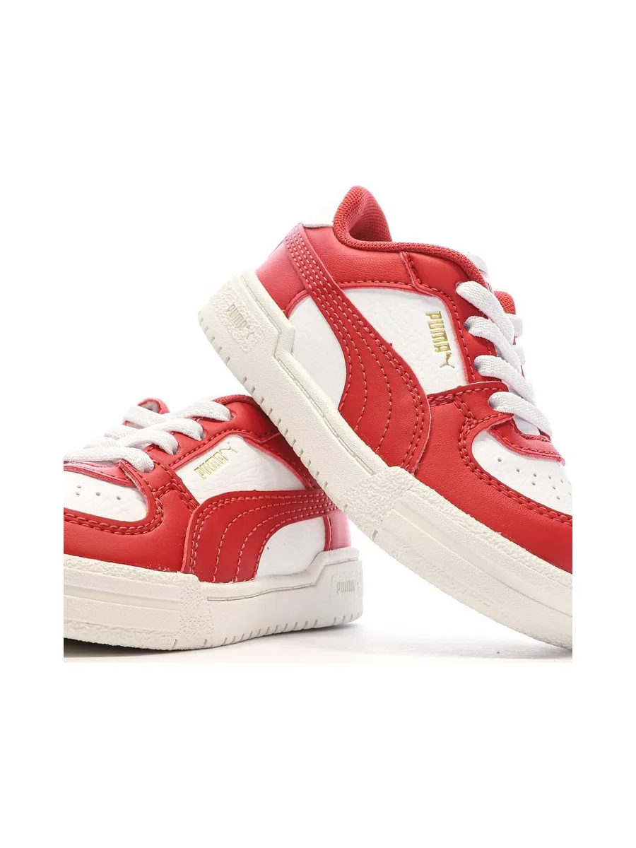 Baskets Blanches/Rouges Garçon Puma Pro Classic 7