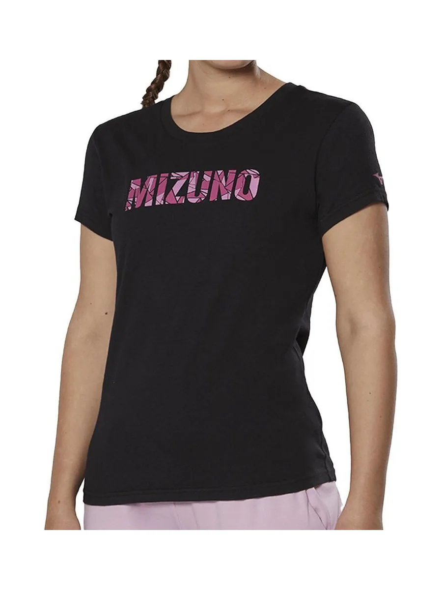 T-shirt Noir Femme technique Mizuno Athletic 2