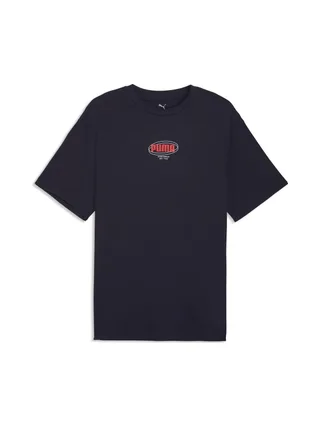 T-Shirt Marine/Rouge Homme Puma Relaxed 2