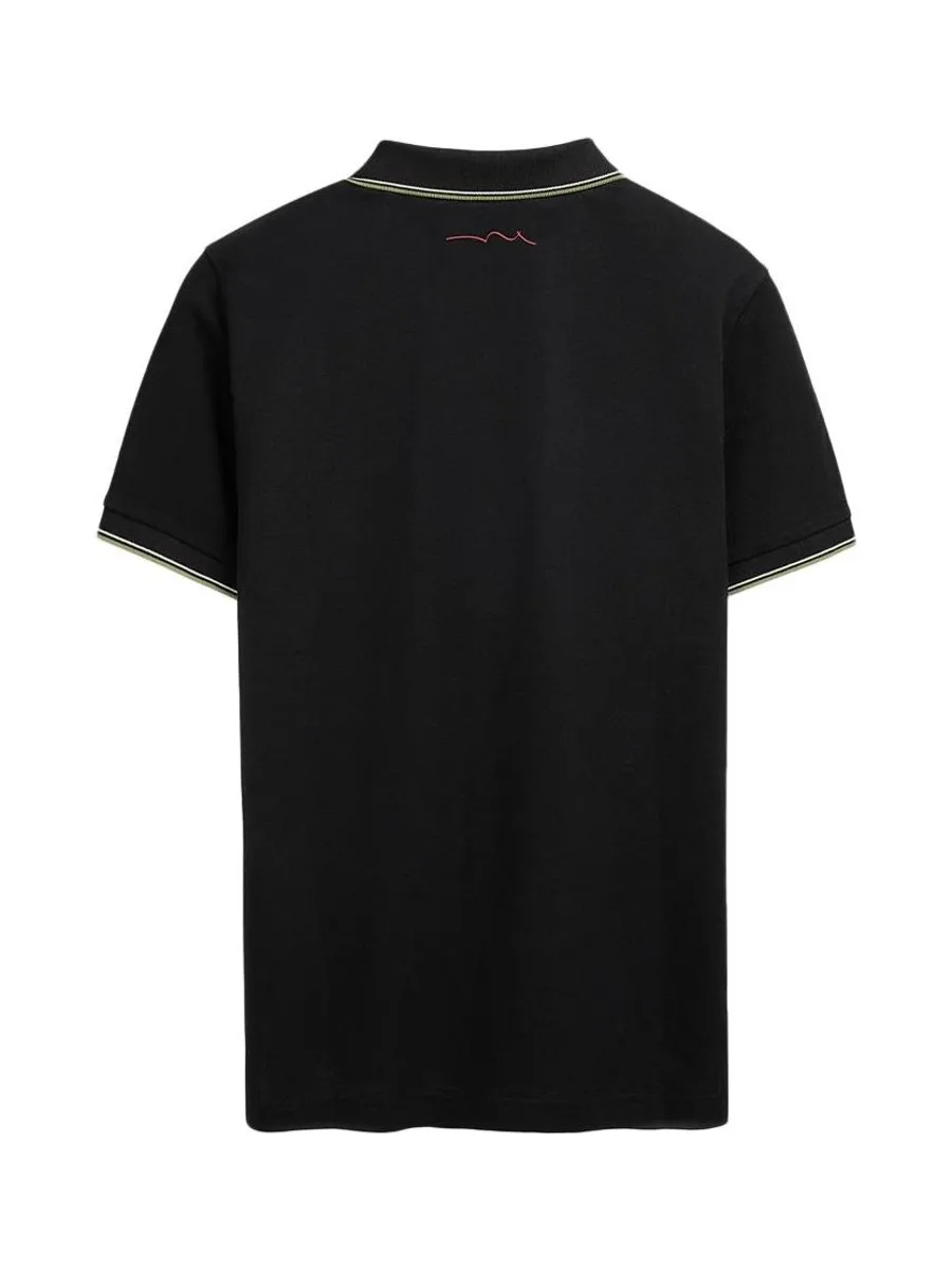 Polo Noir/Kaki Homme Teddy Smith Pasian 2 3