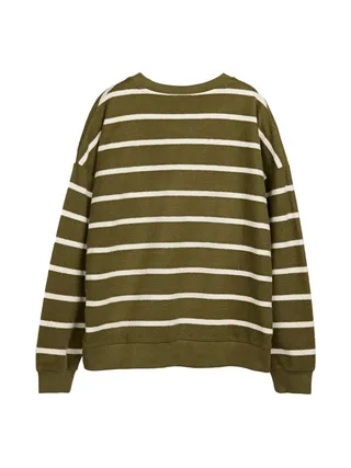 Sweat Kaki/Blanc Femme Teddy Smith Andy 2