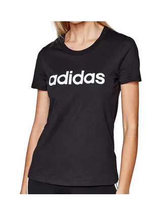 T-shirt Noir Femme Adidas Lin 1