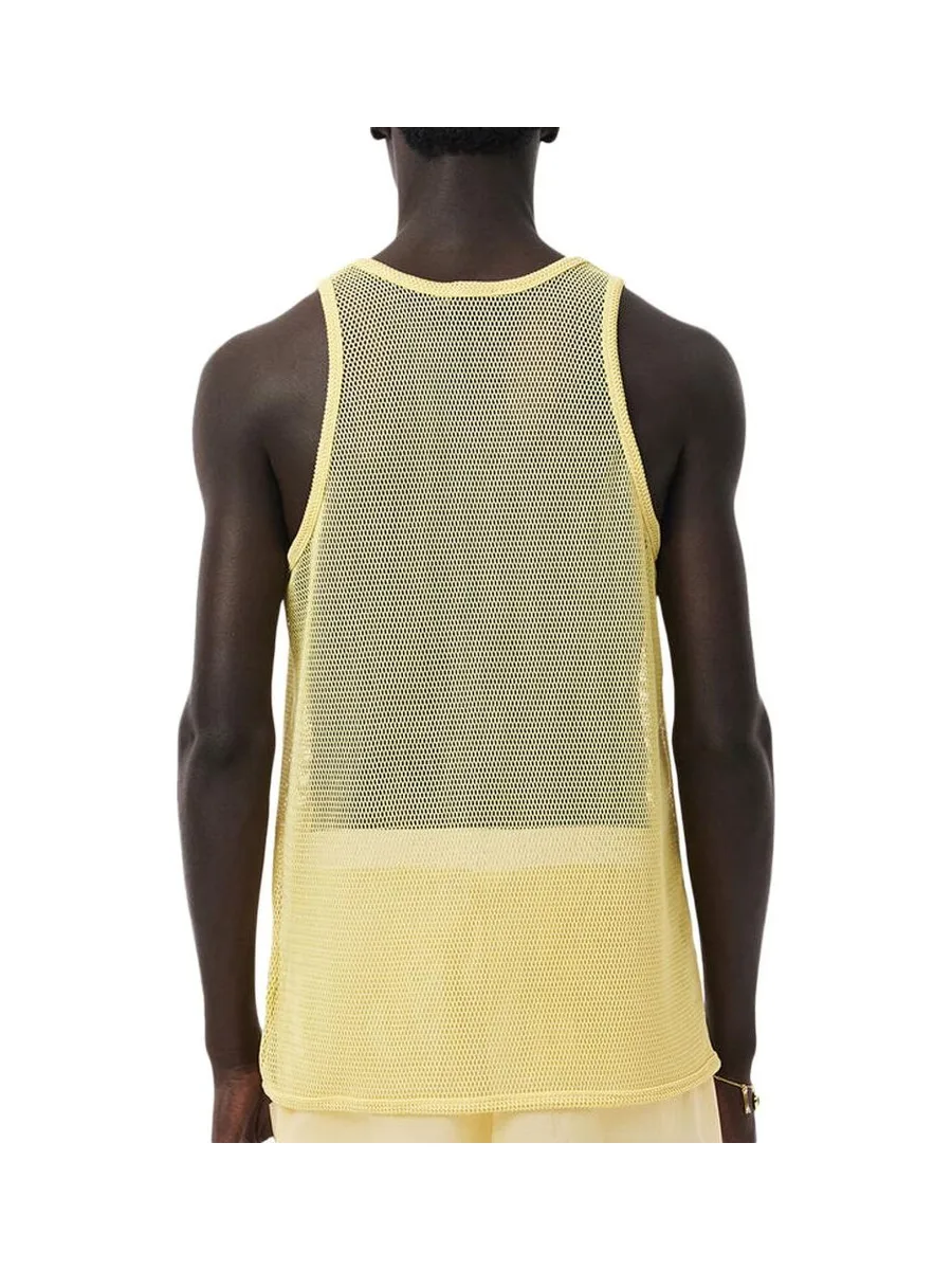 Débardeur Jaune Filet Homme Lacoste Runway Mesh 3