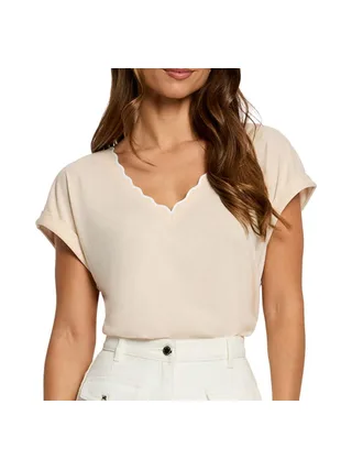 T-Shirt Beige Clair Femme Morgan DIANA 1