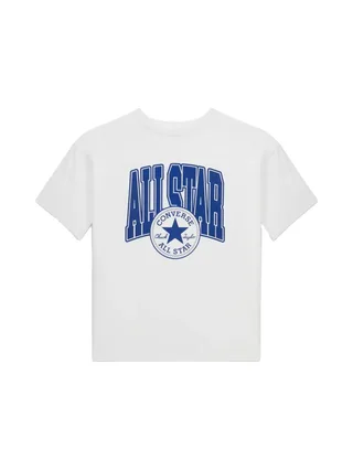 T-Shirt Blanc/Bleu Homme Converse Seal 1