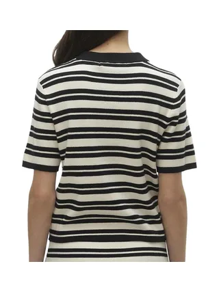 T-Shirt Beige/Noir Femme Vero Moda Gold 2