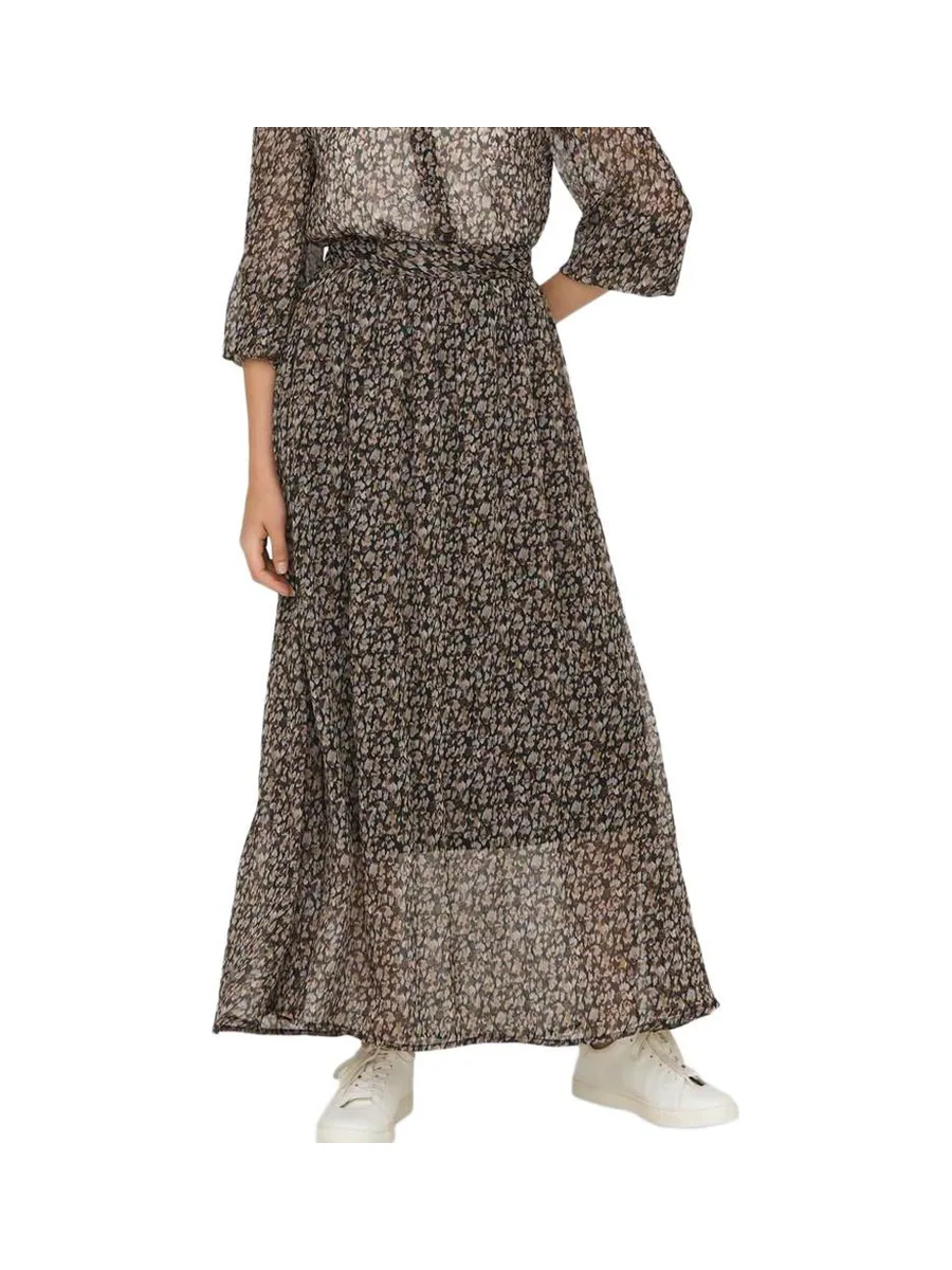 Jupe Imprimé Noir Femme JDY Nicole Maxi 1