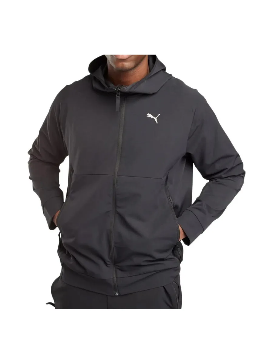 Sweat Zippé Noir Homme Puma Dobby 2