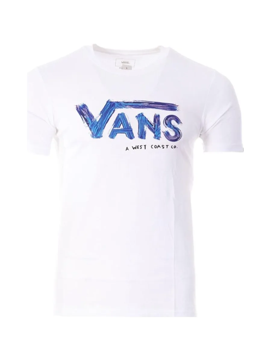 T-Shirt Blanc/Bleu Homme Vans Painted 1