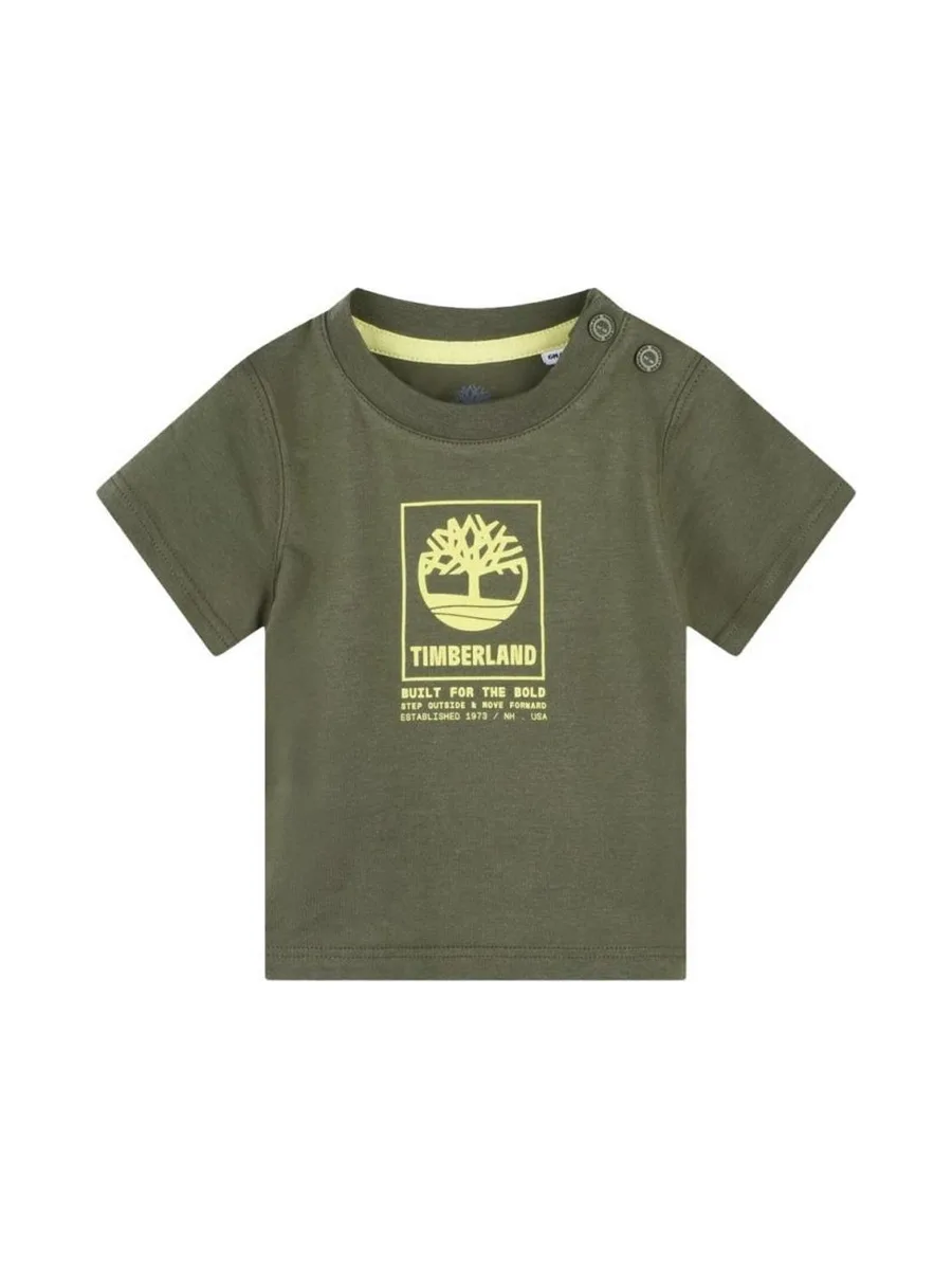 T-shirt Kaki Bébé Timberland T60100/724 2