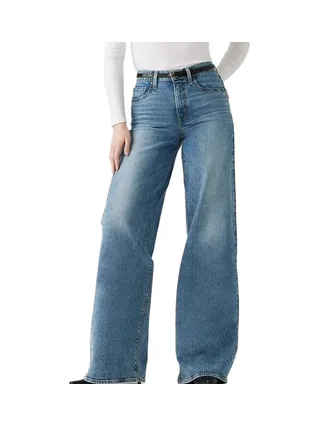 Jean Baggy Bleu Moyen Femme Levi's 728 Wide 1