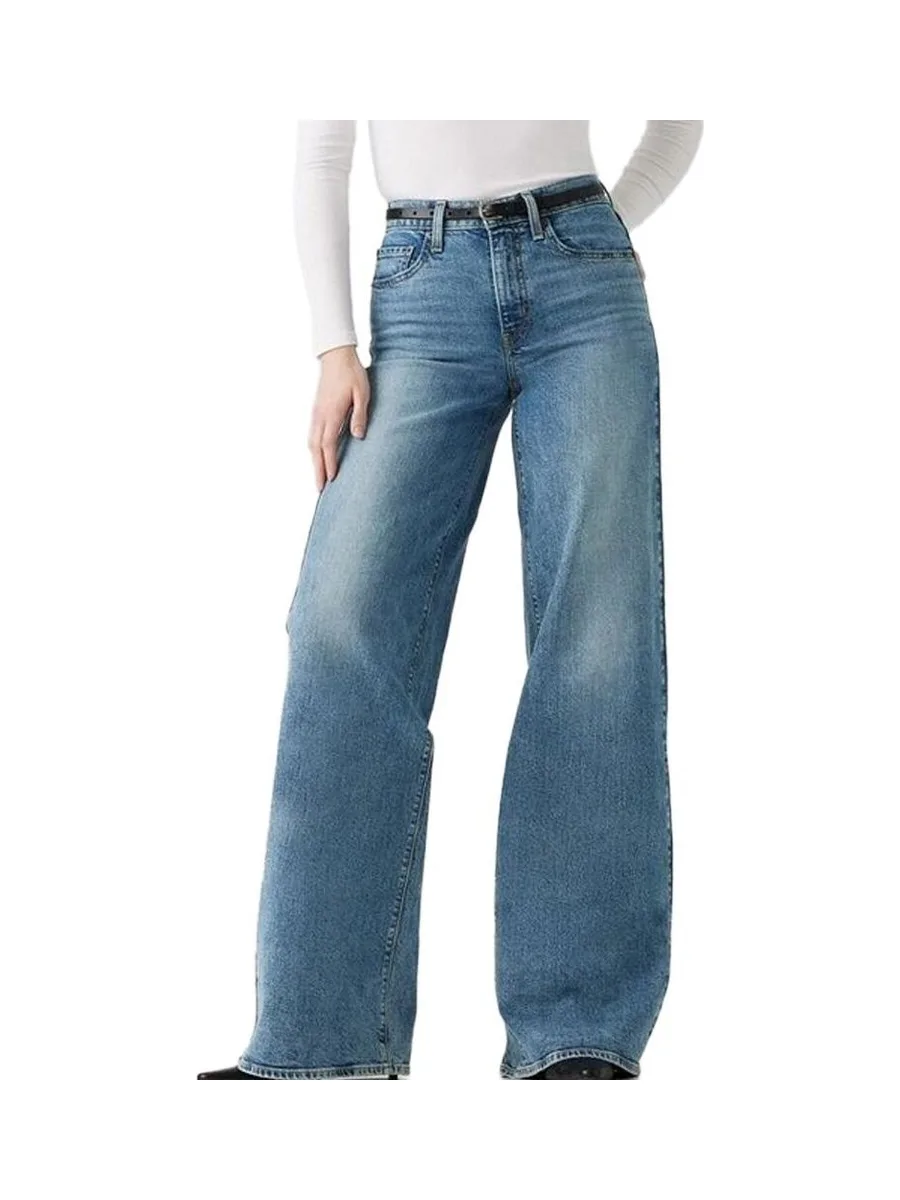 Jean Baggy Bleu Moyen Femme Levi's 728 Wide 2