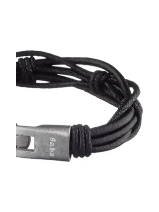 Bracelet Pyrénées noir - cuir 3