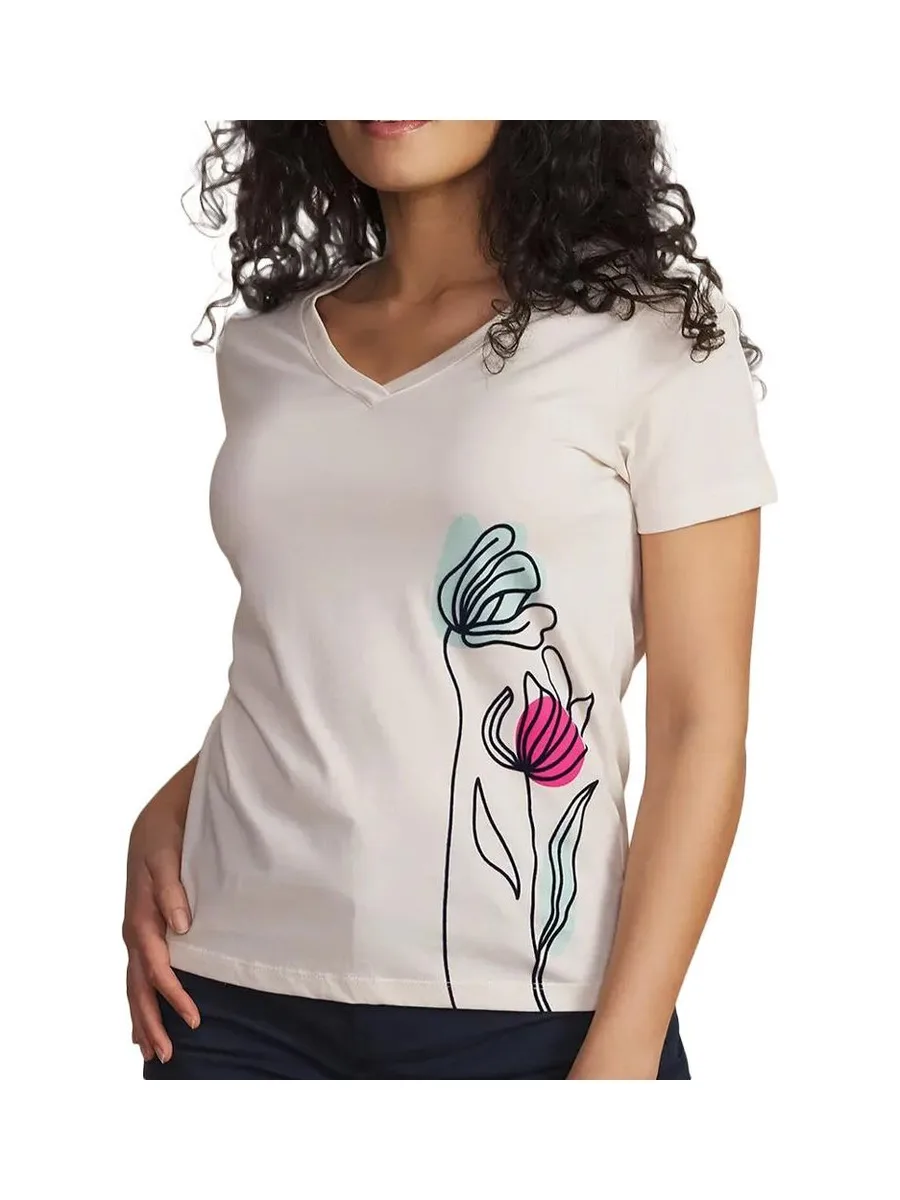 T-Shirt Blanc Femme TBS MELBATEE 2