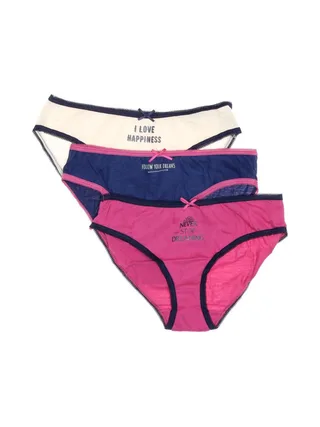 Lot x3 Culottes Bleu/Beige/Fuchsia Femme Simply Me 1