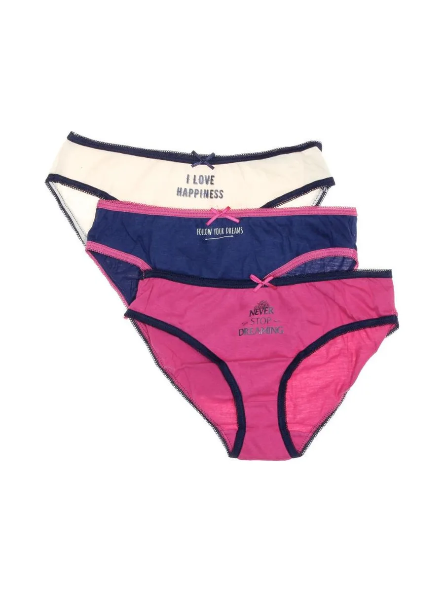 Lot x3 Culottes Bleu/Beige/Fuchsia Femme Simply Me 2