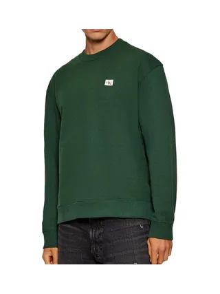 Sweat Vert Homme Calvin Klein Jeans 350 Terry Badge 1