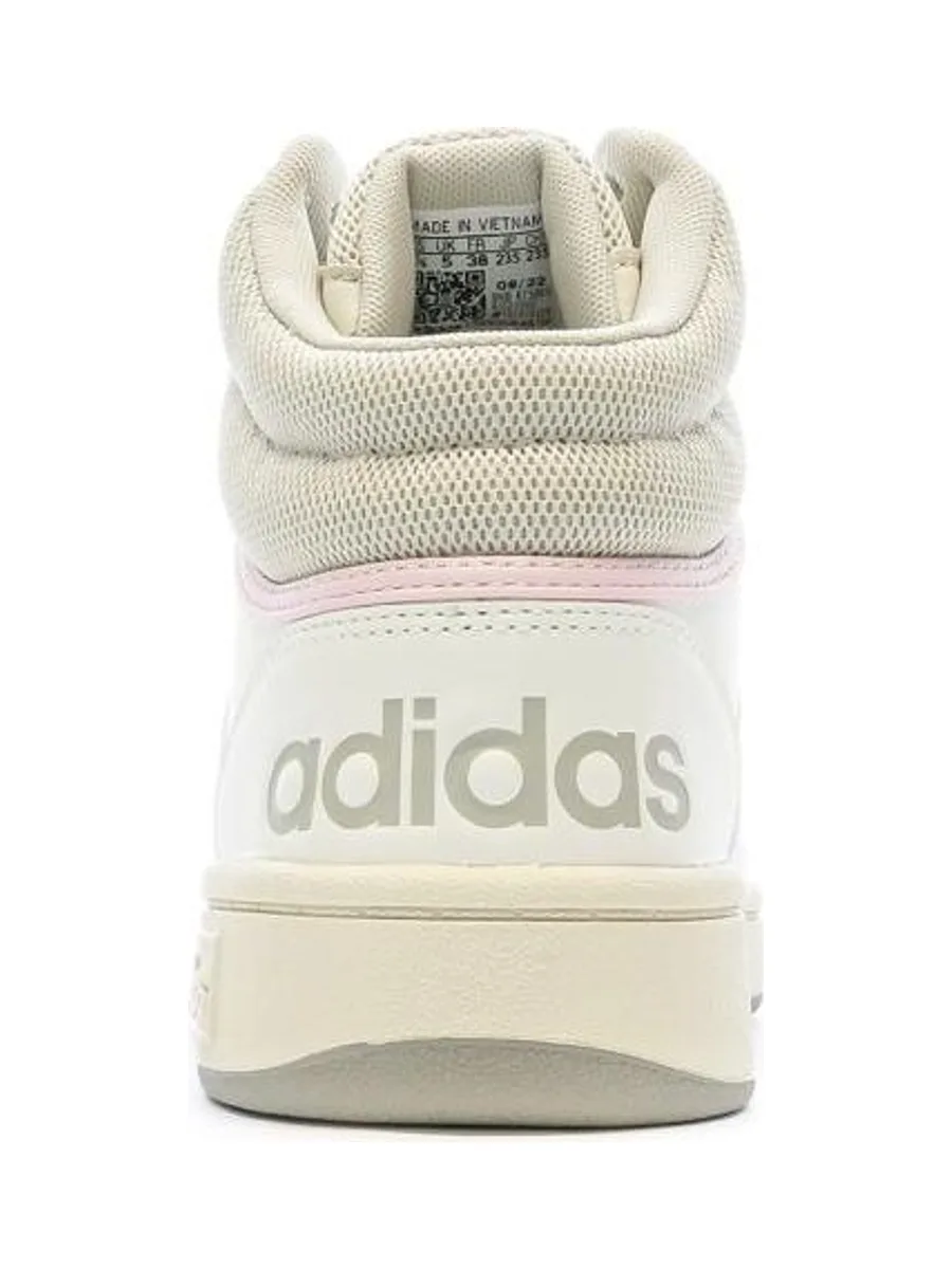 Baskets Beige/Rose Femme Adidas Hoops 3.0 4