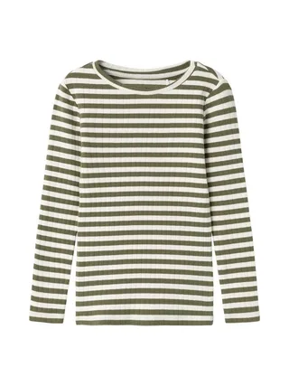 T-Shirt Manches Longues Vert/Blanc Fille Name it Fsuraja 2