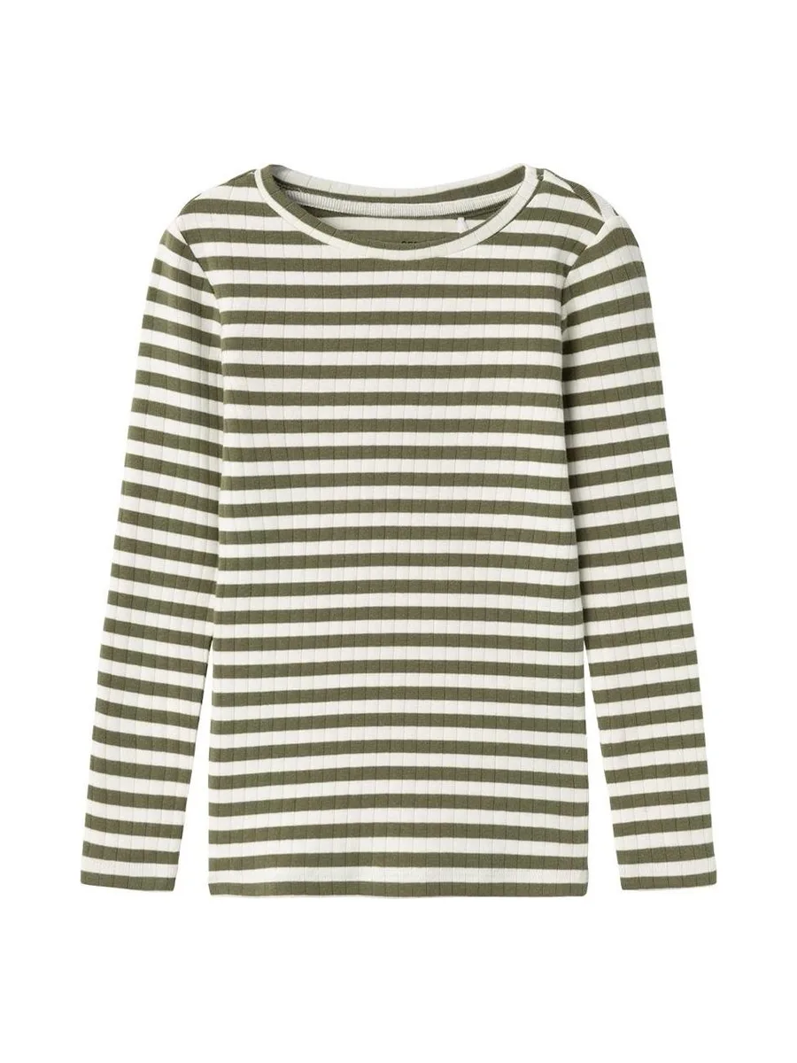 T-Shirt Manches Longues Vert/Blanc Fille Name it Fsuraja 3