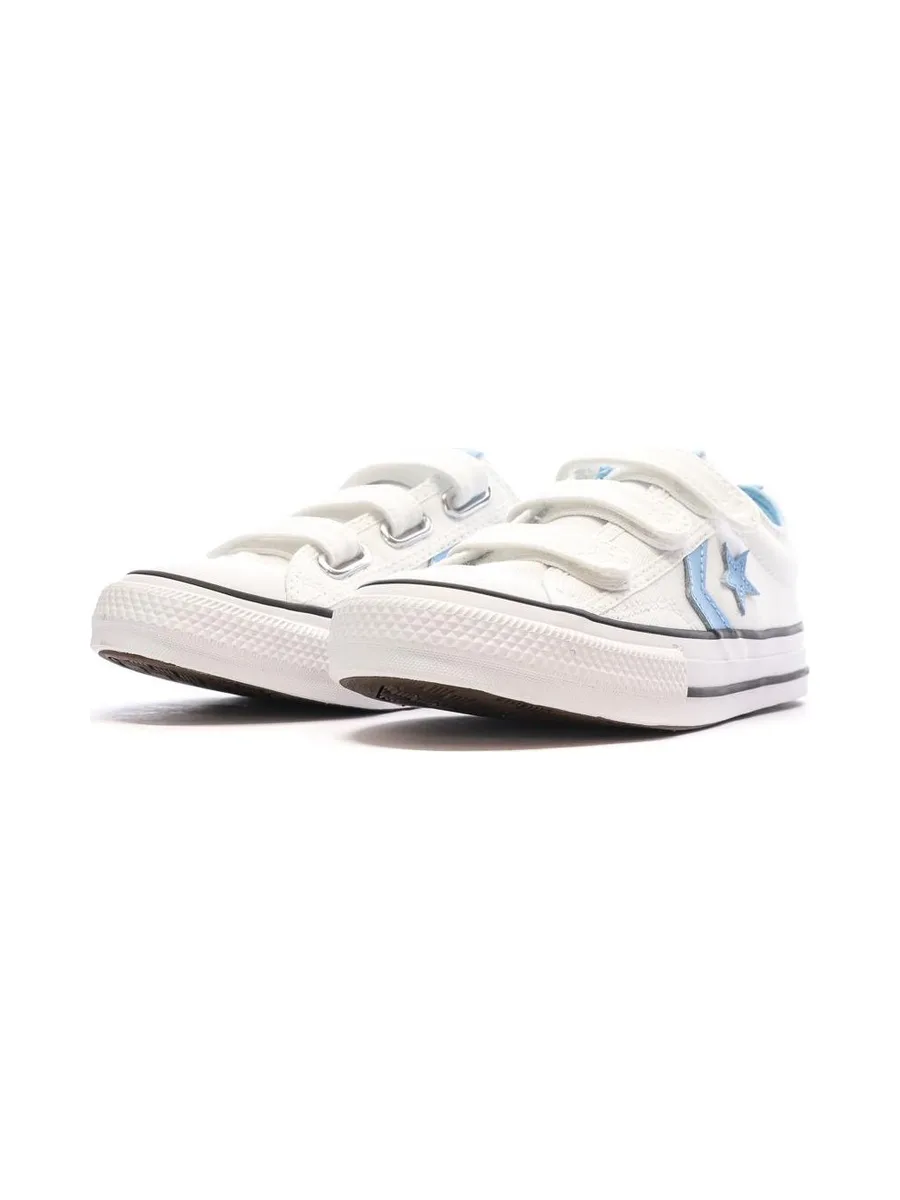 Baskets Blanches/Bleu Garçon Converse Star Player 76 Easy 7