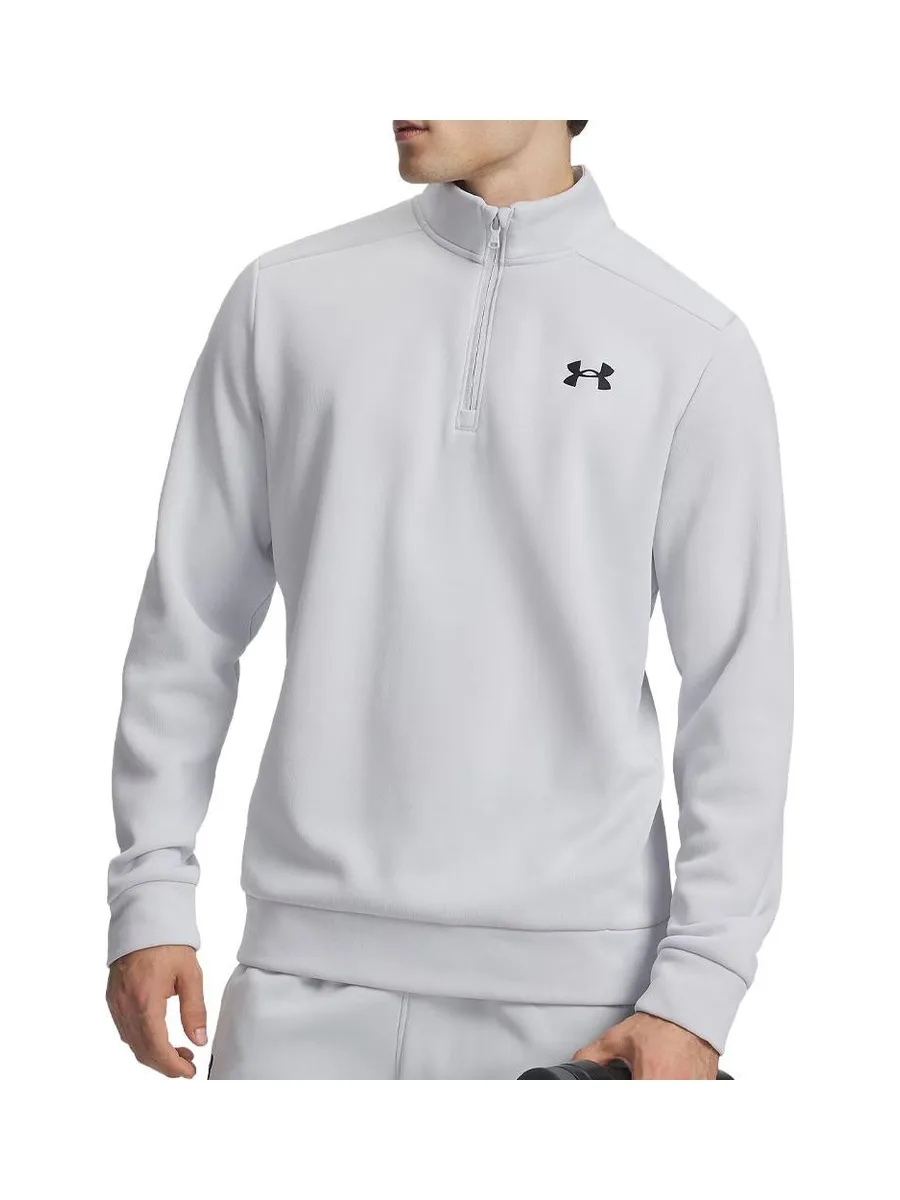 Sweat 1/4 zip Gris Clair Homme Under Armour Fleece 1373358 2