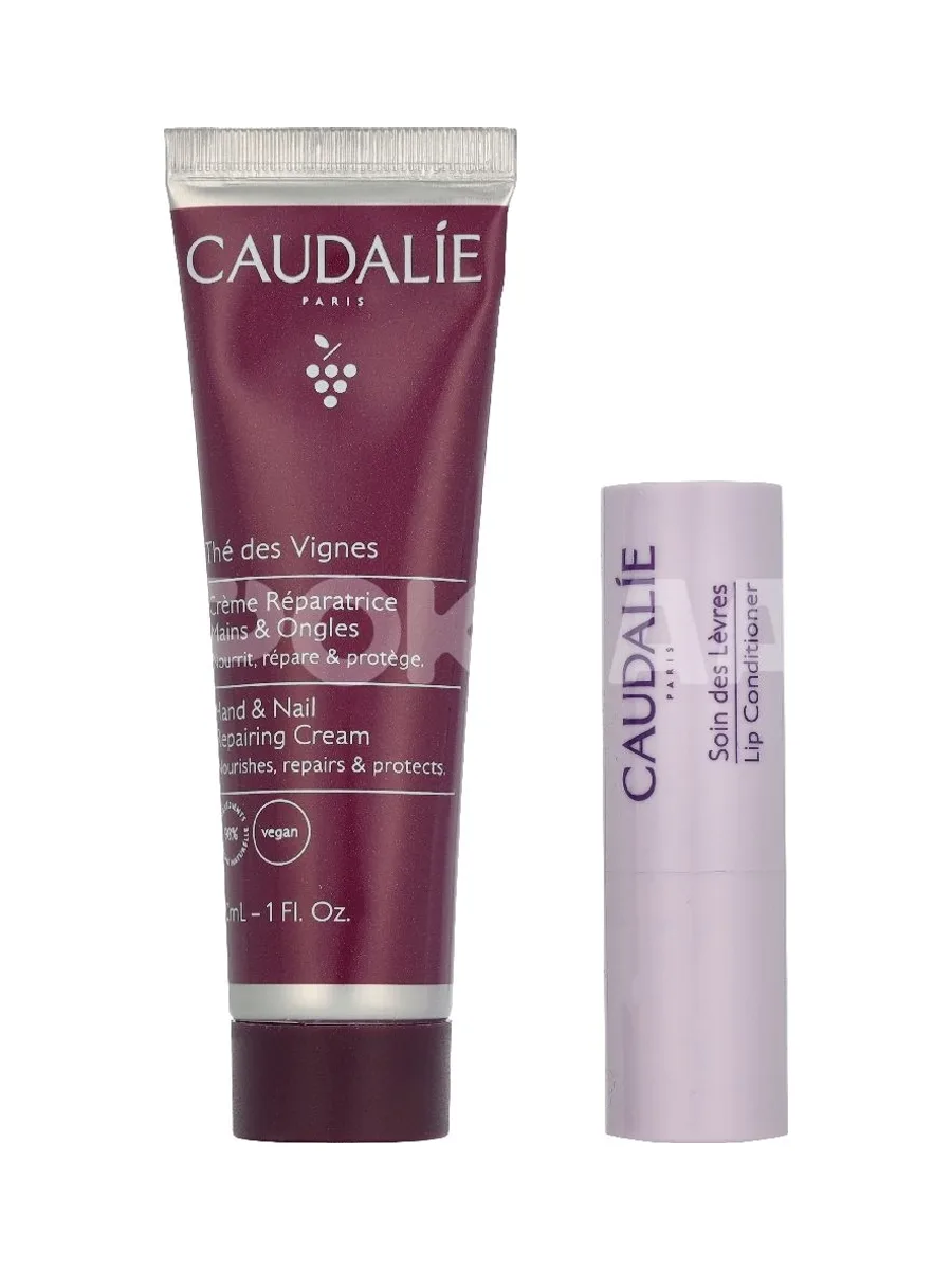 Caudalie The Des Vignes Set 34.5ml - Hand & Nail Cream 30ml/Lip Care 4,5gr 1