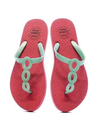 Tongs Rose/Vert Femme Beppi 2