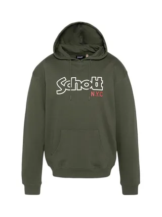 Sweat à Capuche Kaki Homme Schott Sidney 1