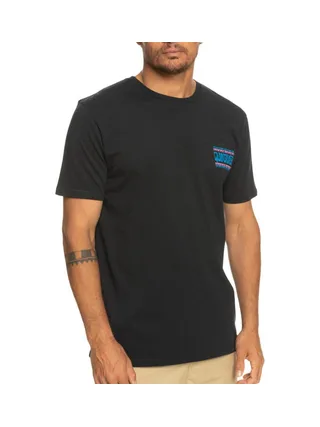 T-Shirt Noir Homme Quiksilver Warpedframes 1