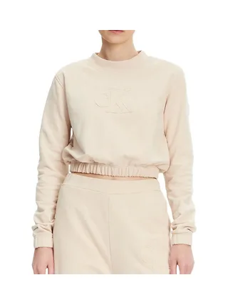Sweat Beige Femme Calvin Klein Jeans Applique 1