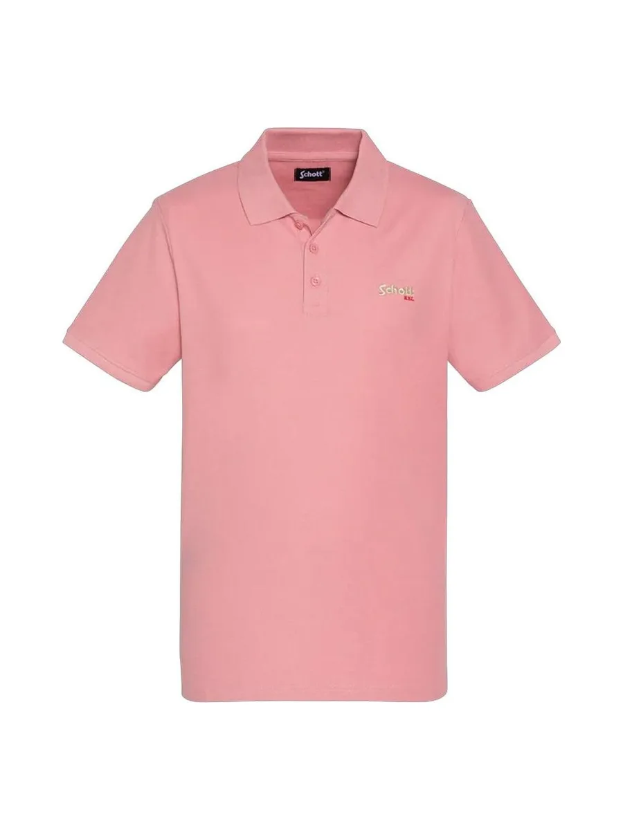 Polo Rose Homme Schott PS0022 1