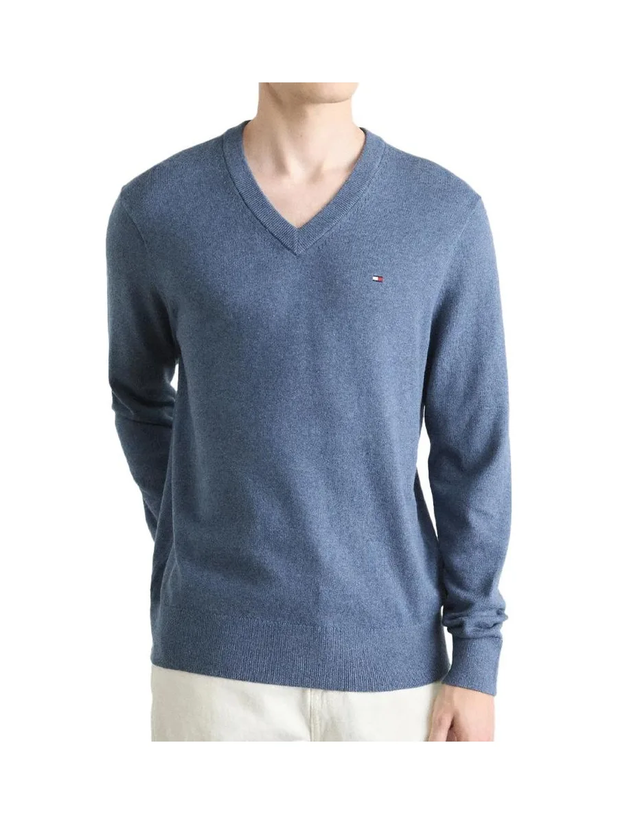 Pull Bleu Moyen Homme Tommy Hilfiger Pima 2