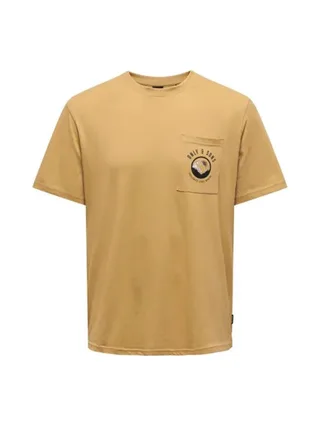 T-shirt Jaune Homme Only & Sons Thiierry 1