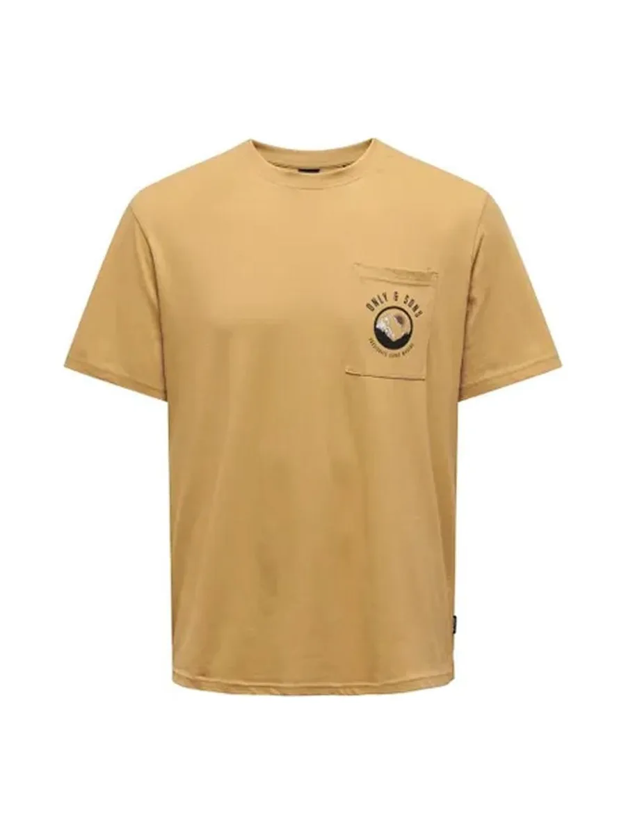 T-shirt Jaune Homme Only & Sons Thiierry 1
