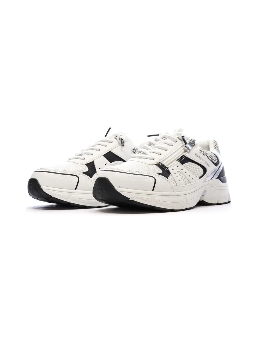 Baskets Blanches/Grises/Noires Femme Marco Tozzi Comb 7