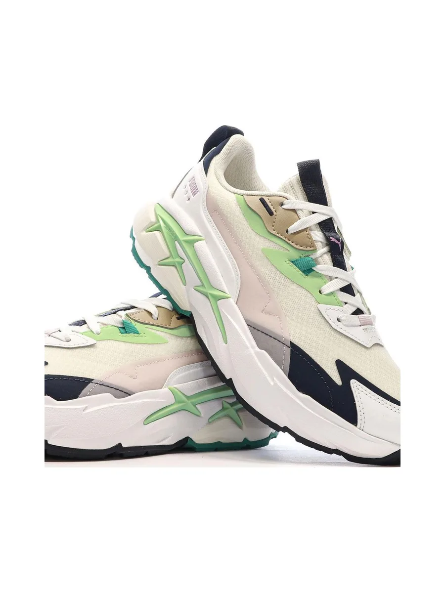 Baskets Blanches/Vertes Femme Puma Spina 7