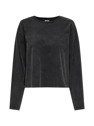 T-Shirt Manches Longues Noir Femme JDY Washed 1