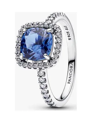 Pandora - Bague Fleur Corn crystal zirconia en argent sterling bleu 1