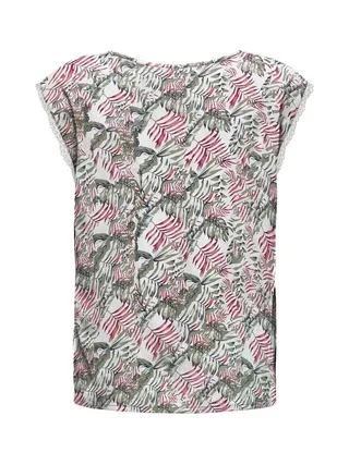 T-Shirt Vert/Beige Femme Only Selina 2